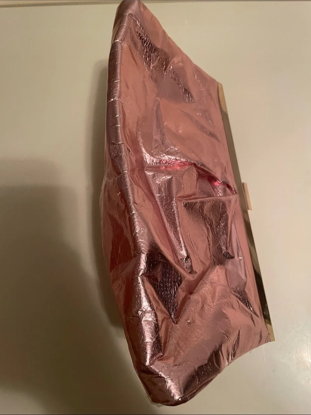 Michael Kors Metallic Rose Pink Clutch Wristlet